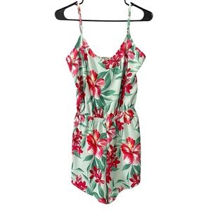 Show Me Your Mumu Rorey Floral Romper Resort Tropical Blue Green Medium